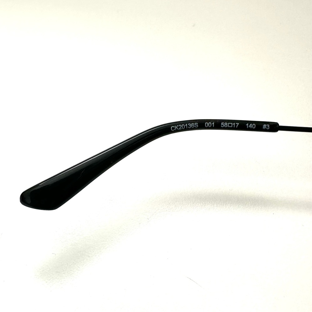 Calvin Klein Polarized Cat Eye Retro 50s Vintage Designer Sunglasses Black Gold - Picture 6 of 6